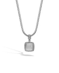 John Hardy | Metallic Classic Chain Medium Square Pendant | Lyst