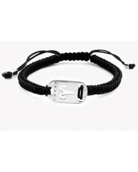 Tateossian | Metallic Zodiac Silver Aries Black Macramé Bracelet for Men | Lyst