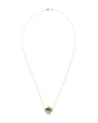 Lito | Metallic Gold, Diamond And Sapphire Teardrop Necklace With Icicles | Lyst