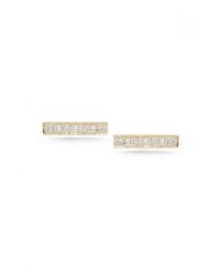 Dana Rebecca | Pink Sylvie Rose Bar Earring In Gold | Lyst