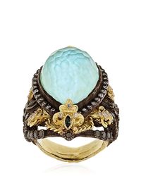 Armenta | Blue Fleurdelis Drop Ring | Lyst