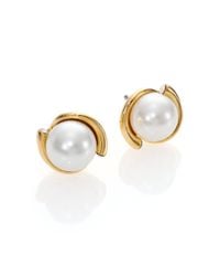 kate spade new york | Metallic Dainty Sparklers Faux Pearl Stud Earrings | Lyst