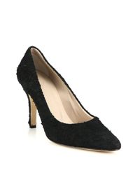 Helmut Lang | Black Distressed Suede Pumps | Lyst