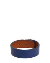 Ferragamo | Blue Gancino Leather Bracelet | Lyst