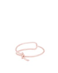 Balenciaga | Pink Rose Gold Asymetric Bow Necklace | Lyst