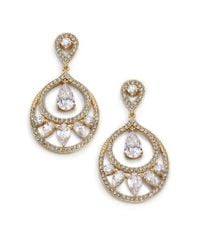 Adriana Orsini | Metallic Nested Teardrop Earrings/goldtone | Lyst