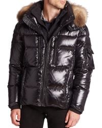 Sam. | Black Mountain Fur-trimmed Quilted Puffer Jacket for Men | Lyst