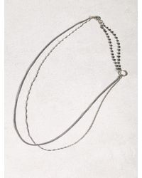 John Varvatos | Metallic Silver & Black Bead Necklace for Men | Lyst