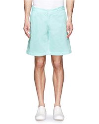 Maison Kitsuné | Green Cotton-twill Bermuda Shorts for Men | Lyst