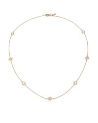 Anzie | Metallic Aztec White Topaz & 14k Yellow Gold Starburst Station Necklace | Lyst