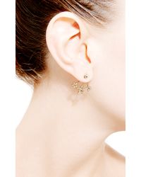 Janis Savitt | Metallic Diamond Three Star Earrings | Lyst