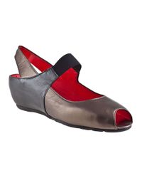 Pas De Rouge | Metallic Silvia Wedge Multi Pewter Leather | Lyst