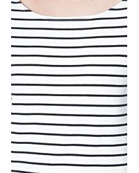 French Connection | Blue Tim Tim Slash Neck Top | Lyst