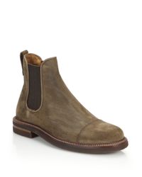 Aquatalia | Brown Philip Water-Resistant Suede Chelsea Boots for Men | Lyst