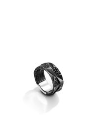John Hardy | Black Classic Chain Band Ring for Men | Lyst
