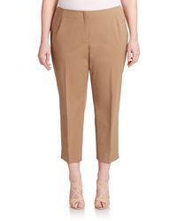 Lafayette 148 New York | Natural Cropped Bi-stretch Pants | Lyst