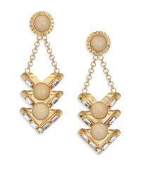 DANNIJO | Metallic Isaac Crystal Drop Earrings | Lyst