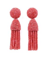 Oscar de la Renta | Red Classic Short Tassel Earring | Lyst