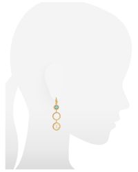 Just Cavalli - Green Just Queen Golden Earrings W/crystal - Lyst