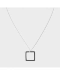 Paul Smith | Metallic Sterling Silver Square Necklace | Lyst