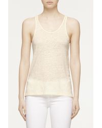 Rag & Bone | Yellow Linen Bay Tank | Lyst