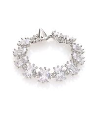 Eddie Borgo | Metallic Small Rectangle Crystal Estate Bracelet | Lyst