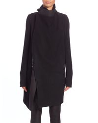 Rick Owens | Black Exploder Saturn Wool Coat | Lyst