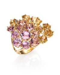 Ippolita | Metallic Rock Candy Lollipop Constellation 18-Karat Gold, Topaz And Diamond Ring | Lyst