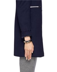Valentino | Blue 'rockstud' Macro Leather Bracelet | Lyst