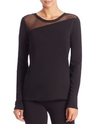 Elie Tahari | Black Kaori Long-sleeve Knit Top | Lyst