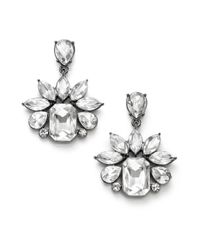 ABS By Allen Schwartz | Metallic Smoke And Mirrors Cluster Drop Earrings | Lyst
