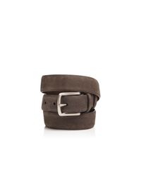 John Varvatos | Gray Burnished Nubuck Belt for Men | Lyst