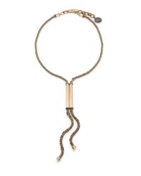 Lanvin | Metallic Cate Chain Tassel Lariat Necklace | Lyst