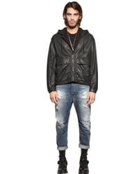 DIESEL | Blue 17cm Narrot Destroyed Denim Jeans for Men | Lyst