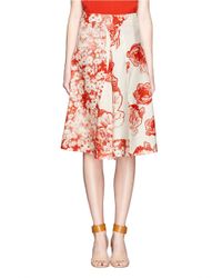 Stella McCartney | Floralprint Gathered Skirt | Lyst
