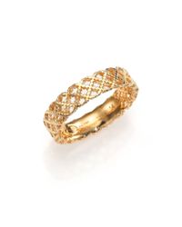 Gucci | Metallic Diamantissima 18K Yellow Gold Band Ring | Lyst