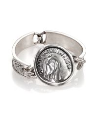 Giles & Brother | Metallic Horse Head Coin Cuff Bracelet | Lyst