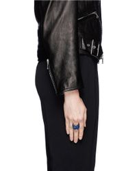 Givenchy | Blue Velvet Buckle Ring | Lyst