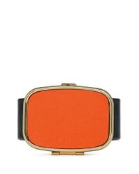 Toga | Orange Rectangle Locket Leather Bangle | Lyst