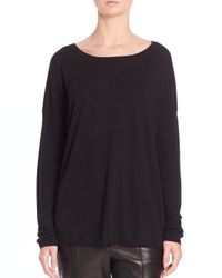 Vince | Black Wool-blend Crewneck Sweater | Lyst