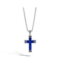 John Hardy | Blue Classic Chain Cross Pendant | Lyst