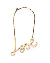 Lanvin Metallic 'love' Necklace