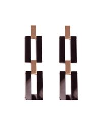 Uncommon Matters - Black Grafic Onyx Earrings - Lyst