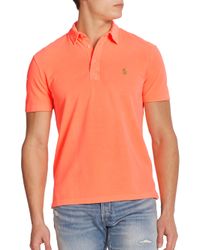 Polo Ralph Lauren | Orange Featherweight Cotton Polo Shirt for Men | Lyst
