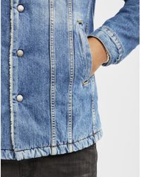 Nudie Jeans - Lenny Tangerine Blue Denim Jacket for Men - Lyst