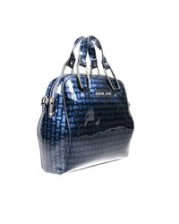 Giorgio Armani | Blue Borsa Le Sac 11 Bauletto Piccolo Pelle Martellata | Lyst