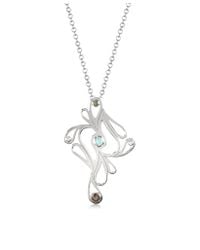 Sho London - Metallic Sterling Silver Mari Splash Pendant Necklace - Lyst