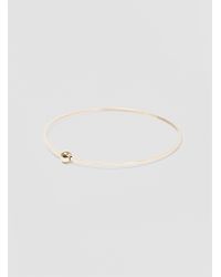 Alice Eden | Metallic Square Ball Bangle Gold | Lyst