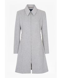 French Connection | Gray Atomic Zip-up Coat | Lyst