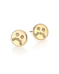 Marc By Marc Jacobs | Metallic Frown Stud Earrings | Lyst